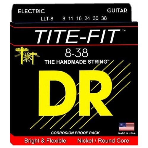 Струны для электрогитары DR Tite-Fit LLT-8 8-38