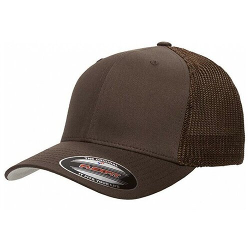 фото Кепка flexfit 6511 trucker mesh brown, размер s/m