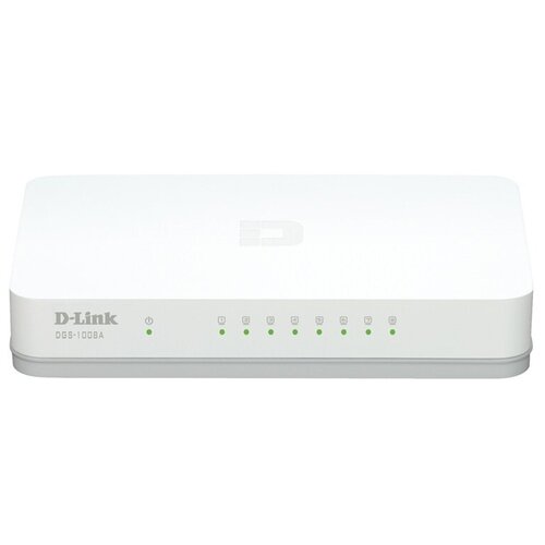 Коммутатор D-Link DGS-1008A Unmanaged Switch 8x1000Base-T plastic case 164300₽
