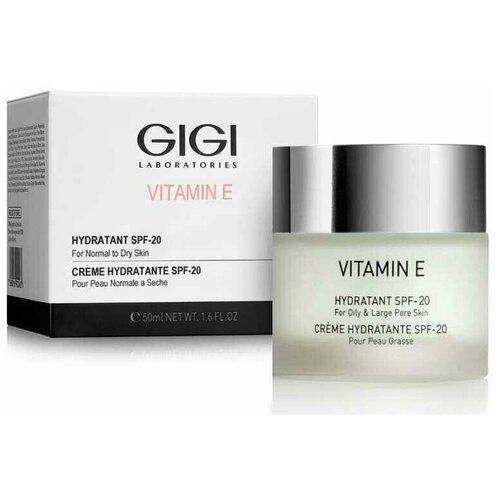 GIGI VITAMIN E Крем увлажняющий для нормальной и сухой кожи, 50 мл gigi увлажняющий крем для жирной кожи hydratant spf 20 50 мл gigi vitamin e
