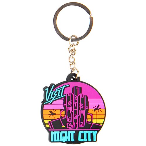 Брелок Cyberpunk 2077: Visit Night City (разноцветный)