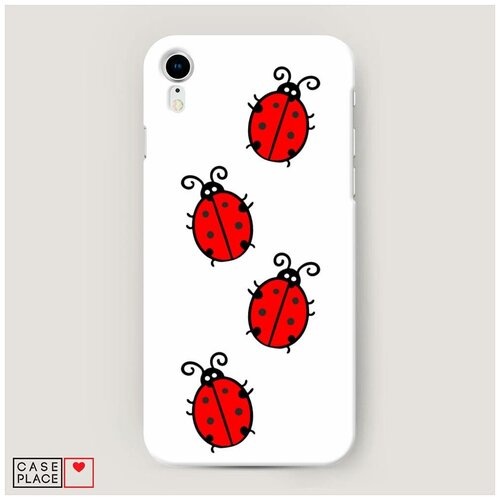 фото Чехол пластиковый iphone xr (10r) божьи коровки арт case place