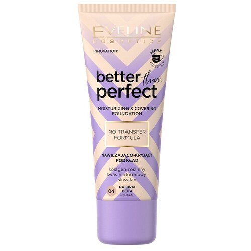 Eveline Cosmetics Тональный крем Better than perfect, 30 мл/30 г, оттенок: 04 natural beige, 1 шт. pole тональный крем elle gorgeous natural radiance 30 мл оттенок 04 natural beige