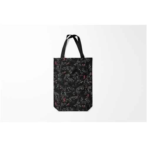 фото Сумка-шоппер / 31х42 см / звери / волки wolwes burnettie