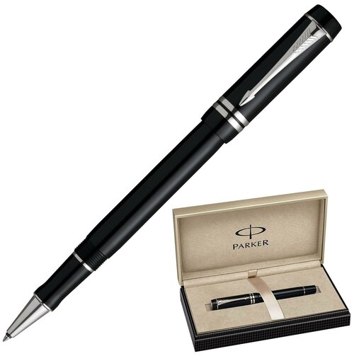 Ручка Parker S0690620 Duofold - Black PT, ручка-роллер, F