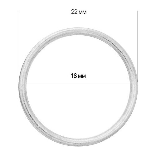 Кольцо для бюстгальтера металл TBY-H15 d18мм, цв.04 никель, уп.100шт