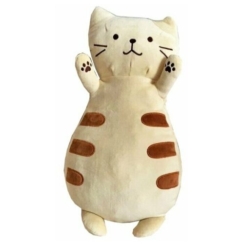 Мягкая игрушка подушка Кот 45 см бежевый 2355₽