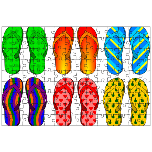 фото Магнитный пазл 27x18см."сандалии, туфли, обувь" на холодильник lotsprints