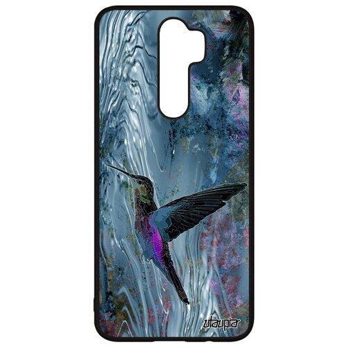 фото Дизайнерский чехол на мобильный // xiaomi redmi note 8 pro // "колибри" маленький стиль, utaupia, серый металлик