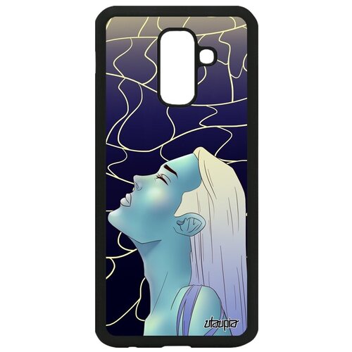 фото Яркий чехол на смартфон // galaxy a6 plus 2018 // "надежда" тишина предвкушение, utaupia, синий