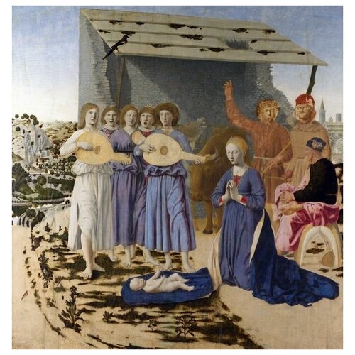 Репродукция на холсте Рождество (The Nativity) №5 Пьеро делла Франческа 50см. x 52см.
