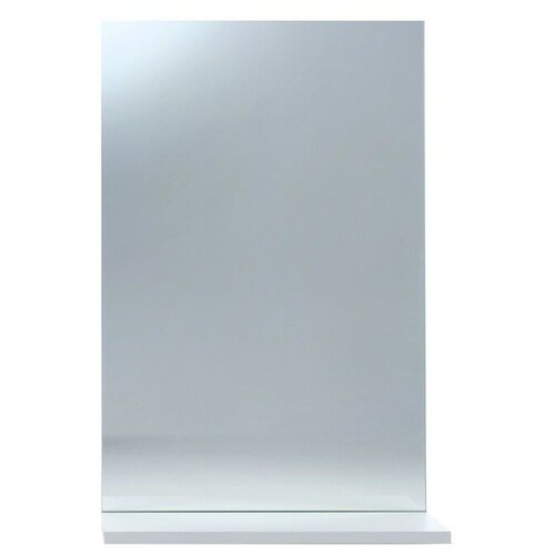 фото Зеркало-шкаф вега 4001 белое, 40 x 13.6 x 70 см, с полочкой клик мебель
