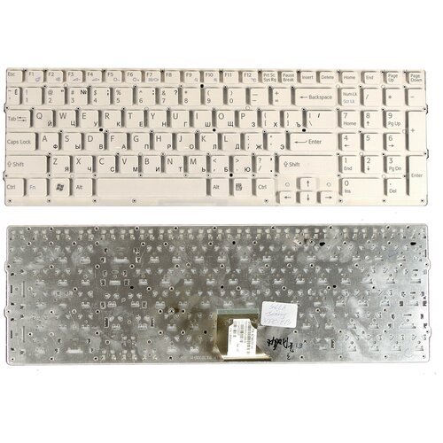 Клавиатура для ноутбука Sony Vaio 55010S332U0-035-G белая без рамки 121000₽