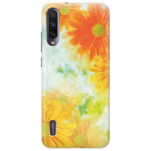 фото Ультратонкий силиконовый чехол-накладка для xiaomi mi a3 / cc9e с принтом "оранжевые цветы" gosso