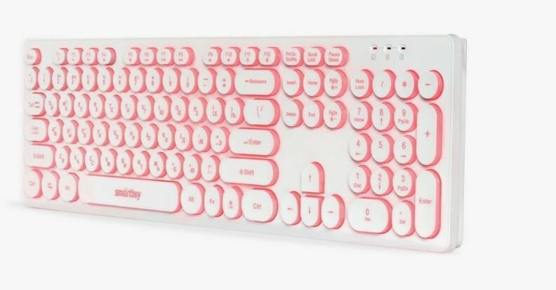 Клавиатура проводная с подсветкой Smartbuy ONE 328 USB белая [SBK-328U-W] — фото 5