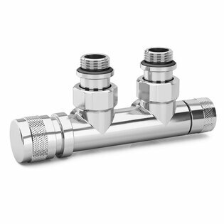 Узел нижнего подключения SR Rubinetterie угловой 1/2"х3/4"Е Хром (левый) - фото №4