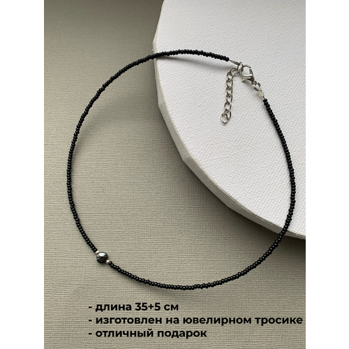 Чокер SIDORINA SOFIA ACCESSORIES бисер перламутр длина 35 см черный 217₽
