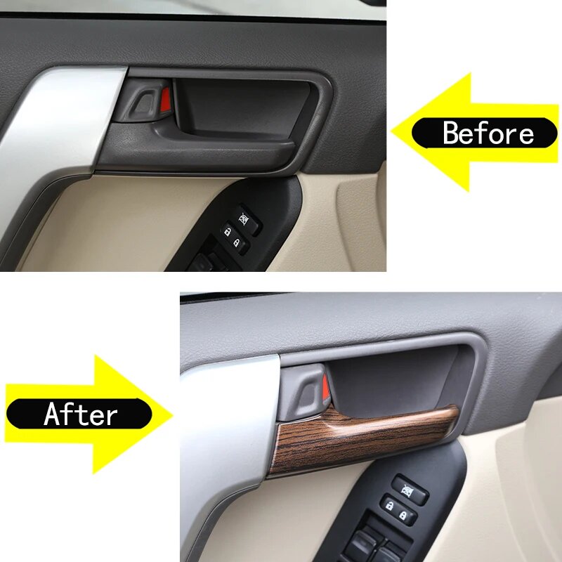 Наклейки для Toyota Land Cruiser Prado FJ150 150 2010-2018 ABS, декоративные аксессуары, Silver — фото 1