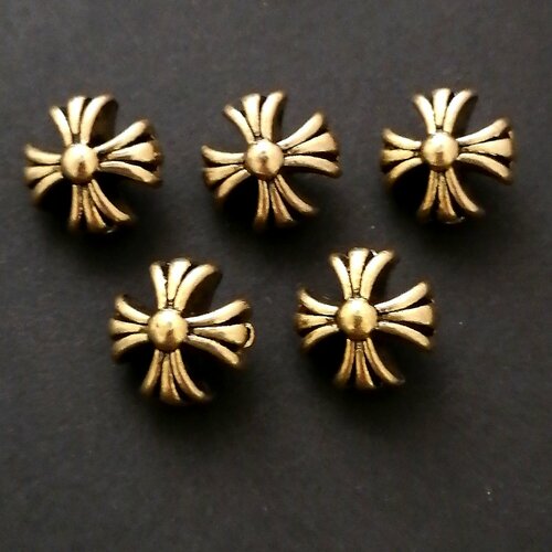 Бусины-Разделители бижутерный сплав 10х10х7мм отверстие 2мм 5 штук 219₽