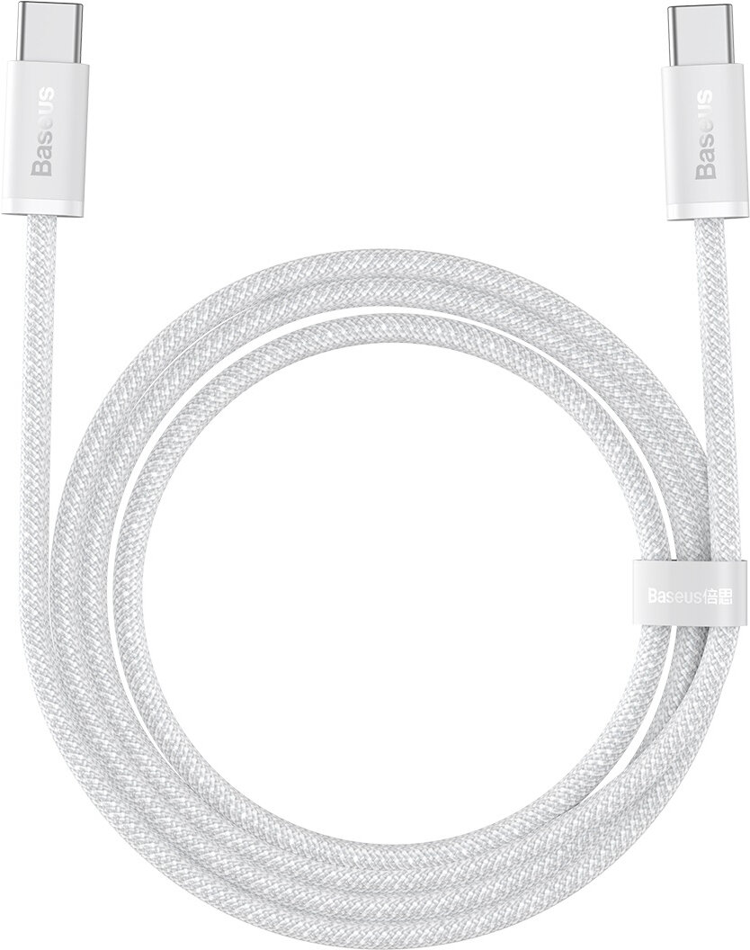 Кабель Baseus Dynamic Series Fast Charging Data Cable Type-C to Type-C 100W 2m White (CALD000302)