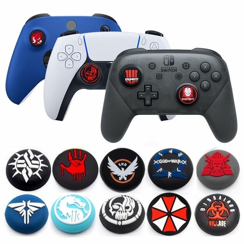 Защитные силиконовые накладки для джойстика PS5 DualSense, PS4 DualShock, Xbox 360 Xbox One Series Umbrella — фото 1