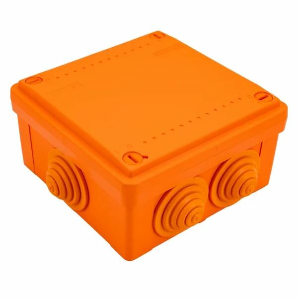 Коробка ответвительная FS 100х100х50мм 4р 450В 6А 4кв. мм с кабельными вводами и клеммниками IP55 пластик. DKC FSB11404