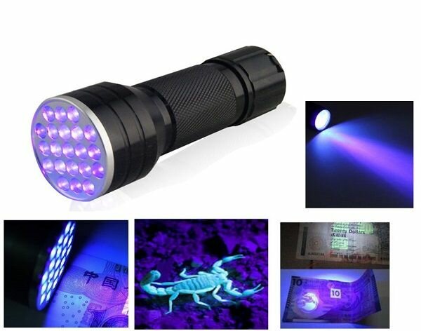 Ультрафиолетовый фонарик 21 led