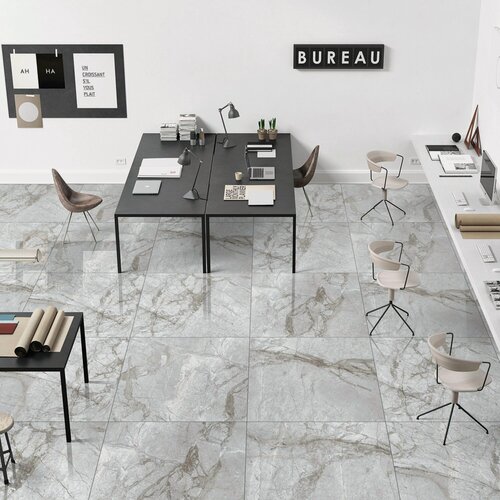 Изображение товара Керамогранит PRIMAVERA Lambert Bianco PR112, полированный, 60 на 60 см, упаковка 1.44м2/4шт./уп.