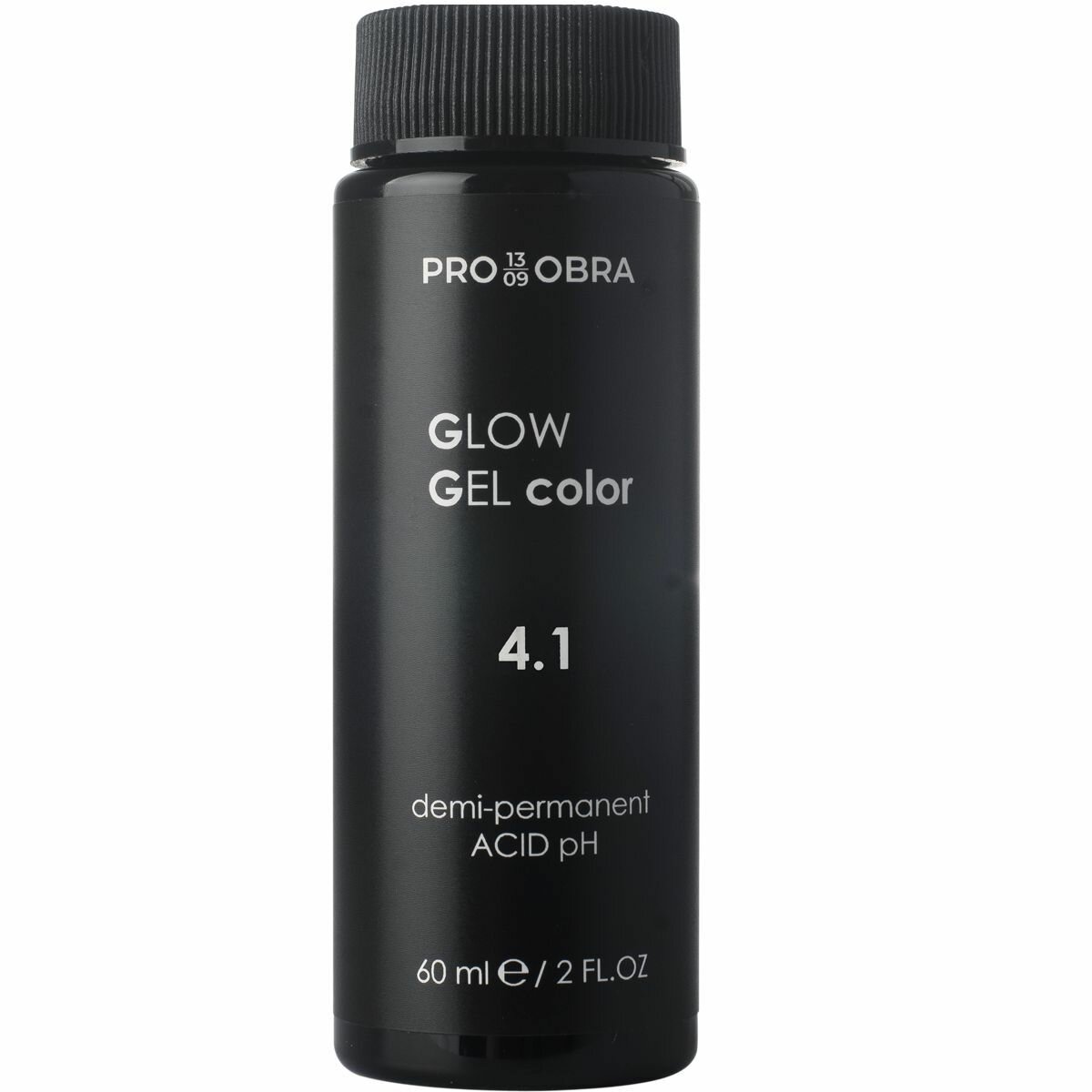 OBRA PRO13/09 Полуперманентный гелевый краситель GLOW GEL 4.1 Пепельный шатен, 60 мл