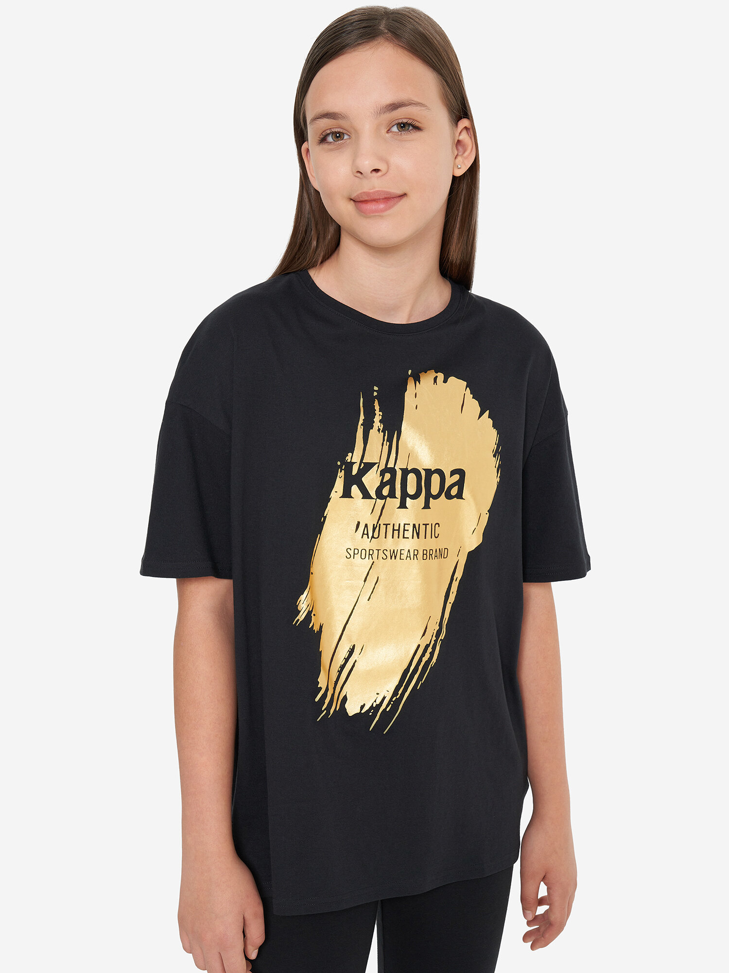 Футболка Kappa, размер 158-164, черный
