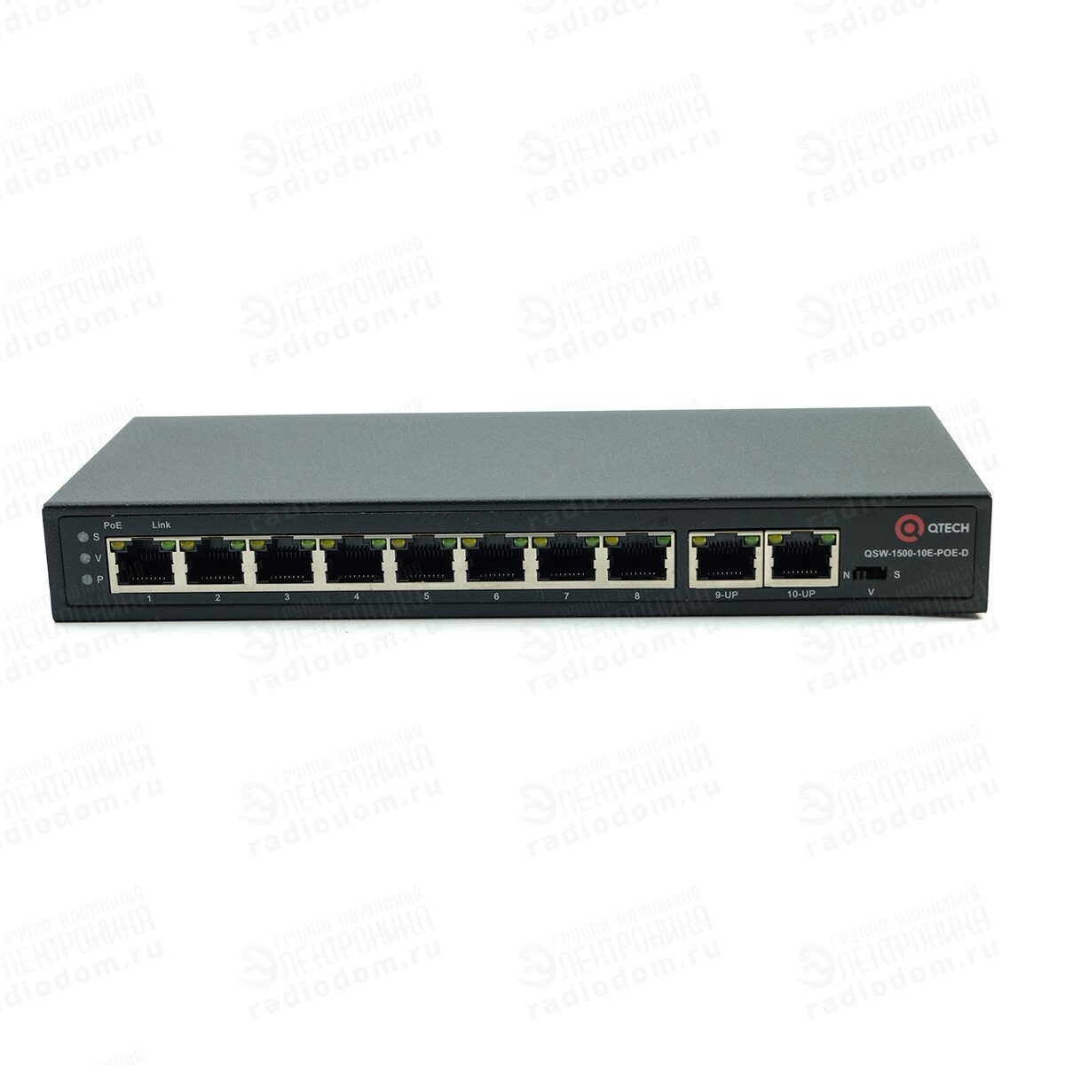 Коммутатор неуправляемый 10-портов QSW-1500-10E-POE-D QTECH