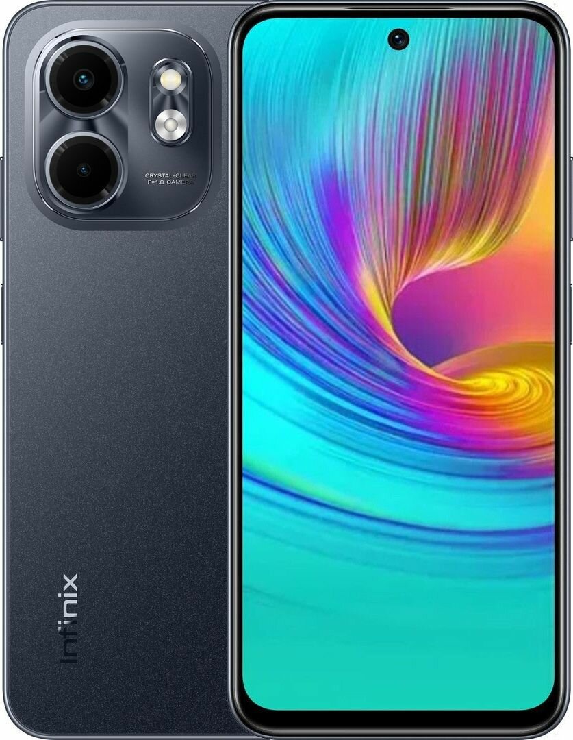 Смартфон Infinix Smart 9, Android 14, 128ГБ, 3ГБ, Экран 6.7" черный