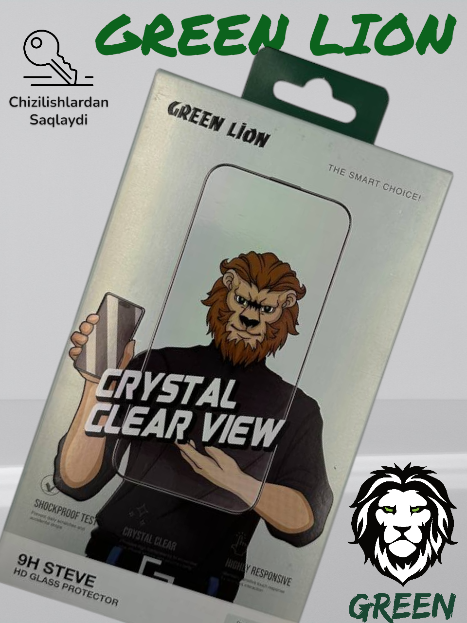 Защитное стекло Green Lion "Crystal clearview, для iPhone 16 pro max , 9H