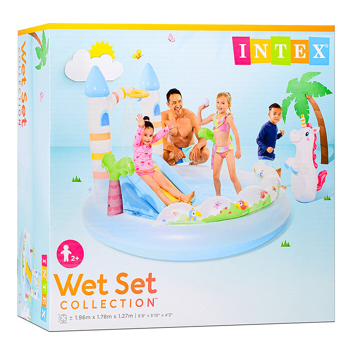 Бассейн надувной Intex "Замок единорога" размер 195х178х127 см, возраст от 2 лет, материал винил 56148NP