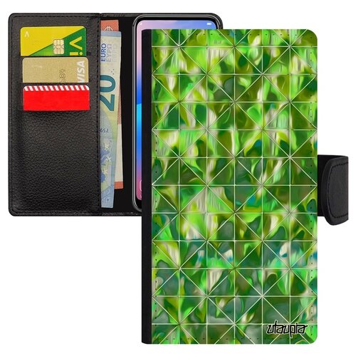 фото Чехол книжка на мобильный iphone xr, "плиточный мотив" узор геометрический utaupia