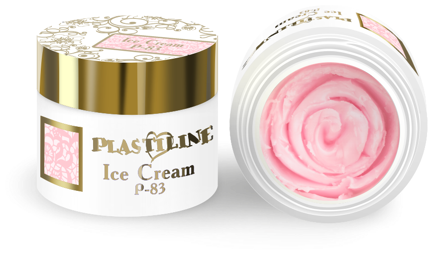 Гель-пластилин для лепки на ногтях, гель для дизайна, цвет яркий нежно-розовый P-83 Ice Cream, 5 мл.