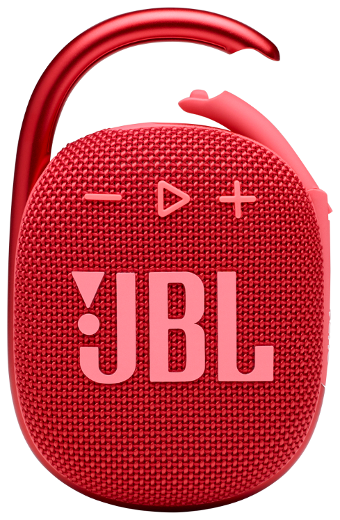 Портативная колонка JBL Clip 4 bluetooth беспроводная музыкальная, с защитой от воды, красная. Б0052