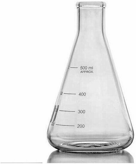 Колба коническая КН-2-500 мл, горло 34 мм, со шкалой
