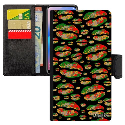 фото Чехол книжка на мобильный iphone 6 6s plus, "губы" абстрактный глянец utaupia