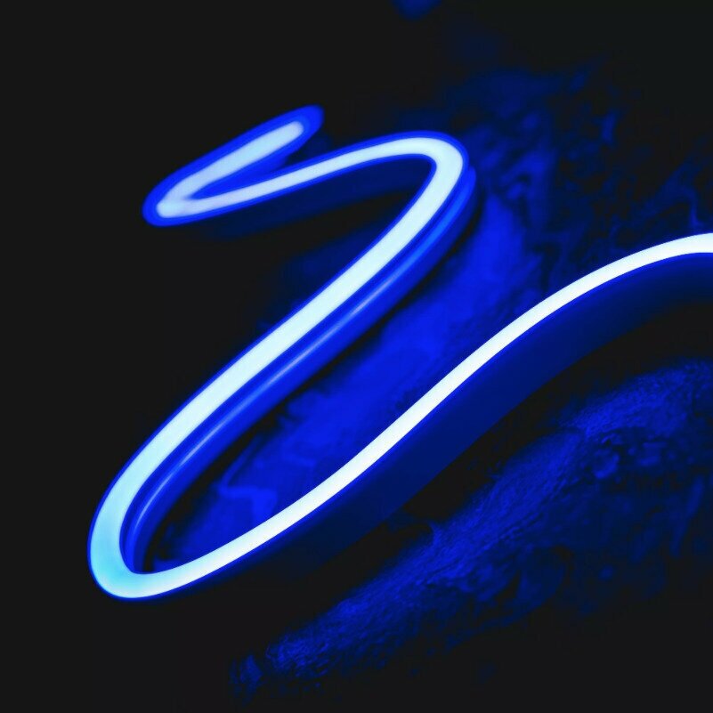 Лента светодиодная "гибкий неон" 220В Синий 1 м - фотография № 15