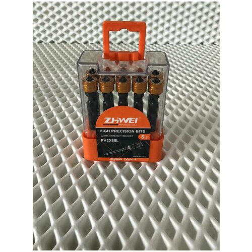 Бита двухсторонняя PH2 c ограничителем и магнитом ZHIWEI (черная)