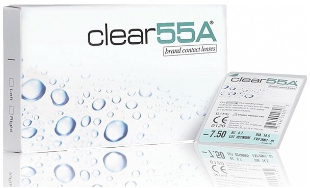 Контактные линзы Clearlab Clear 55A (Клеар 55А) (6 линз) Ежемесячные +2.00 R.8.7