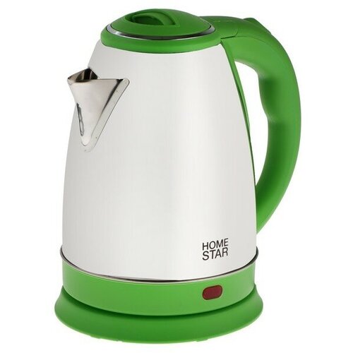 электрочайник homestar hs 1028 зелёный Чайник электрический Homestar HS-1028, металл, 1.8 л, 1500 Вт, серебристо-зелёный