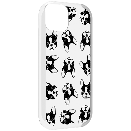 Чехол MyPads черно белые собачки для UleFone Note 6 / Note 6T / Note 6P задняя-панель-накладка-бампер
