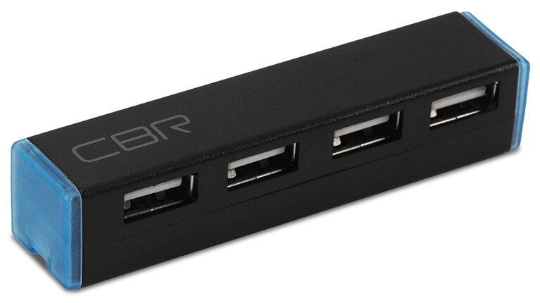 USB-концентратор CBR CH 135, разъемов: 4, черный - фото №1