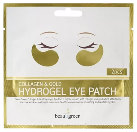 Гидрогелевые патчи для глаз с коллагеном и коллоидным золотом [BeauuGreen] Collagen & Gold Hydrogel Eye Patch