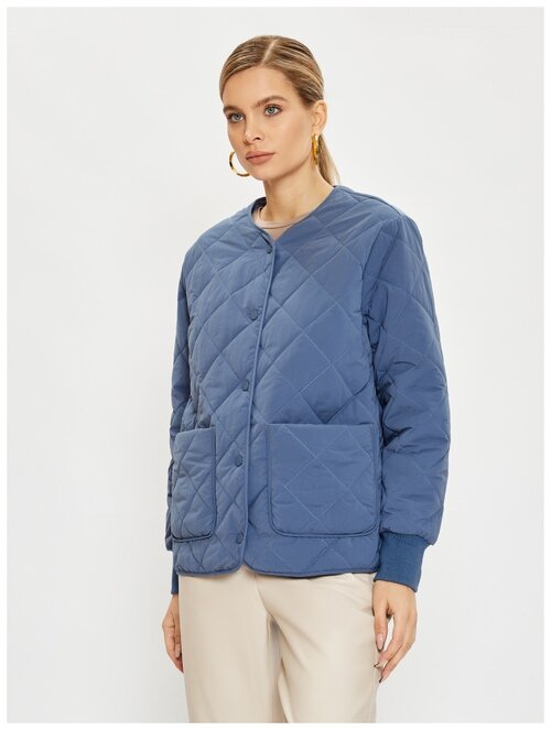 Куртка женская, ElectraStyle, КТ/во/К-31025, серо-голубой/grey, размер - 48