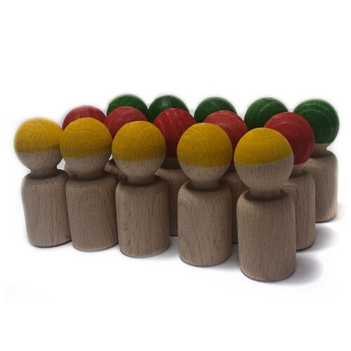 Развивающая игрушка RODENT KIDS деревянный набор из 15 шт Человечки