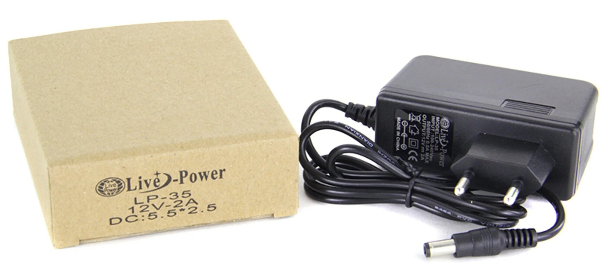    Live-Power 12, 2000mA LP-35   220 -12V/2A,  5.5*2,5  LED  (  , +