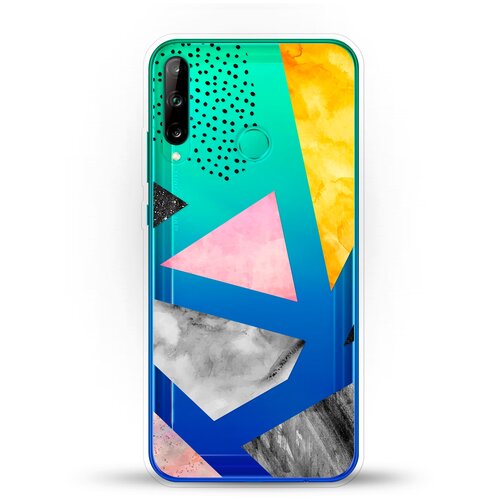 фото Силиконовый чехол мраморные треугольники на huawei p40 lite e andy & paul